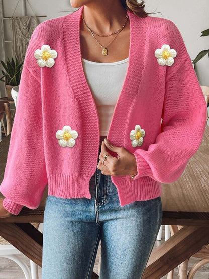 Women Cardigan with Applique Detail