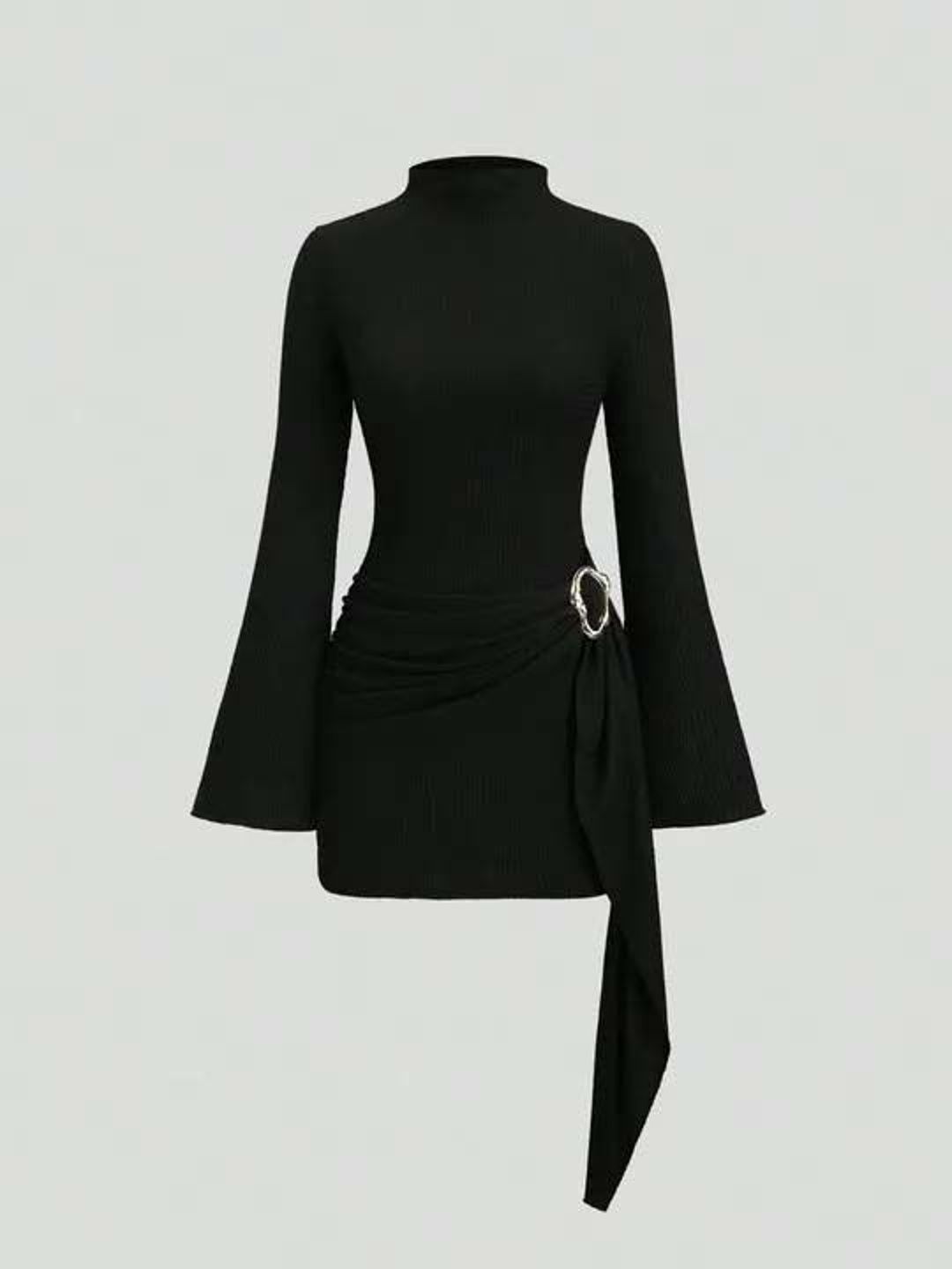 Flared Sleeve Bodycon Mini Dress