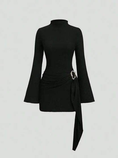 Flared Sleeve Bodycon Mini Dress
