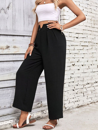 Women High-Rise Non Iron Pleated Trousers