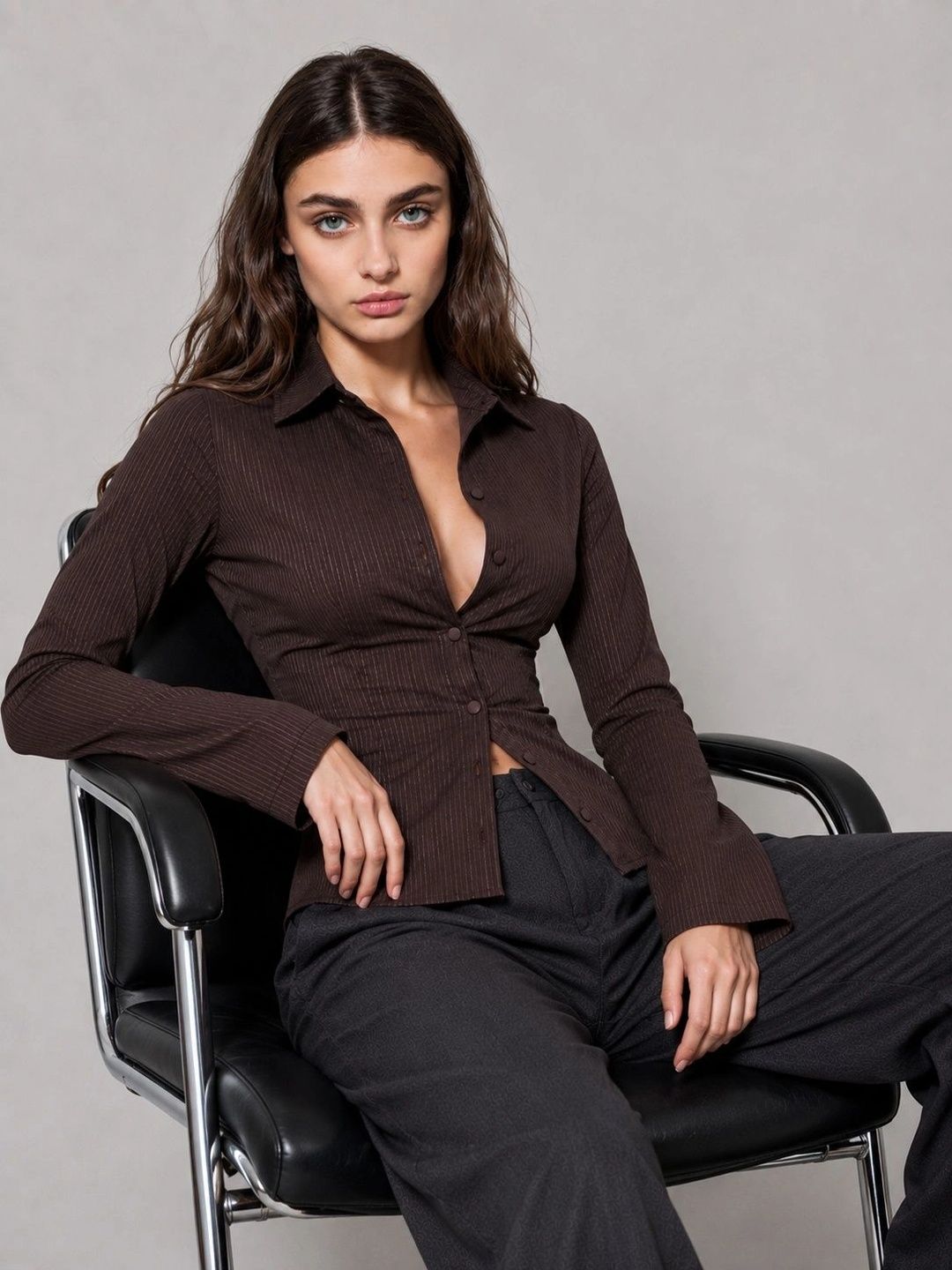 Women Slim Fit Striped Casual Shirt