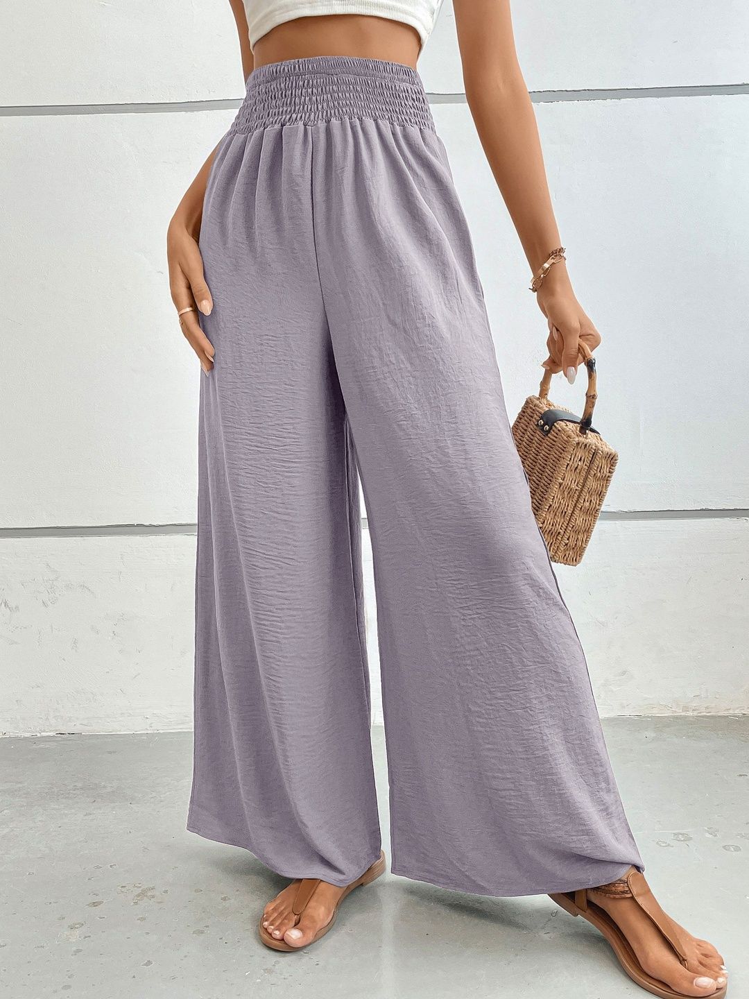 Women Loose Fit Non Iron Trousers
