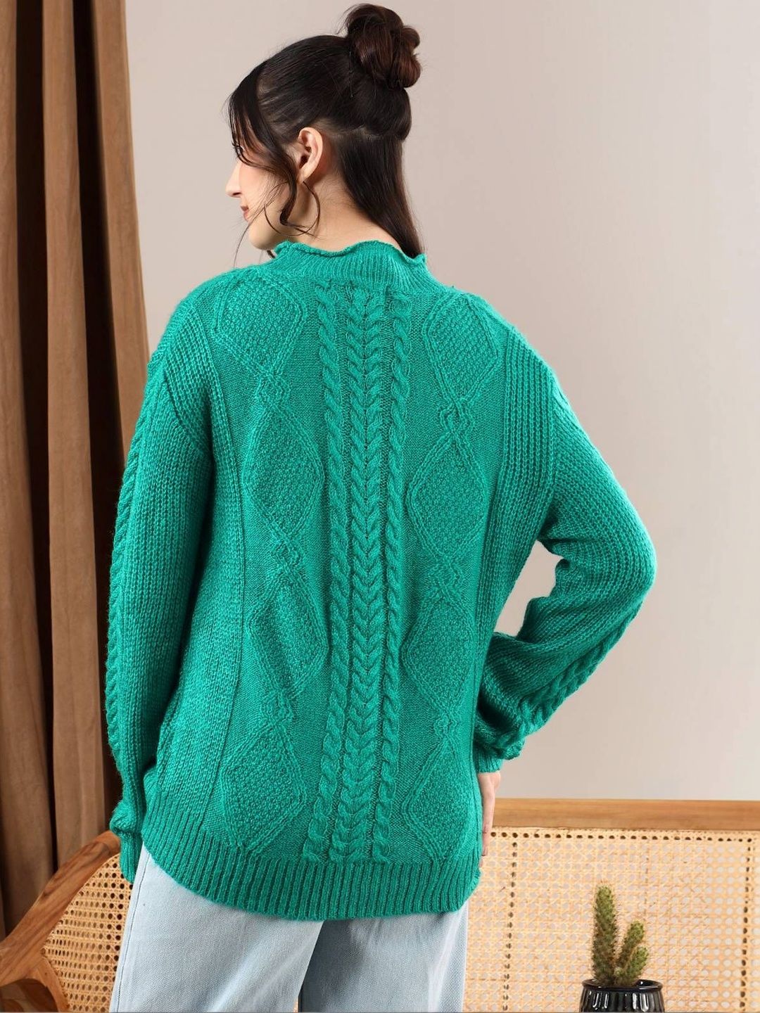 NOWI Women Cable Knit Woollen Pullover