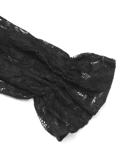 Women's Black Puff Sleeve Top