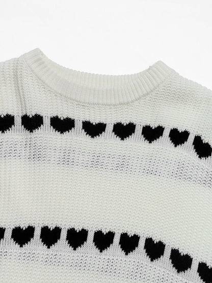 Women's White Printed Pullover Blend Regular Fit