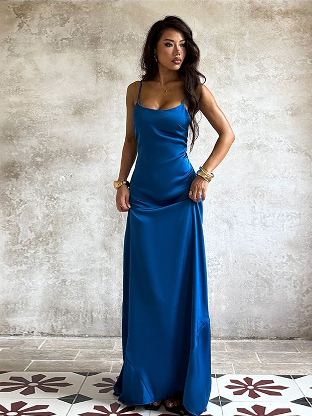 Women's Blue Maxi Dress