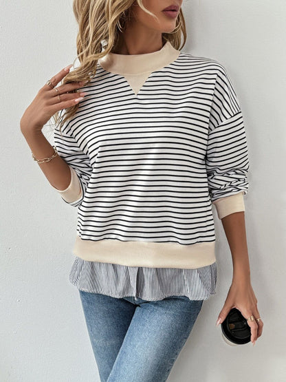 Women Striped Sweatshirt
