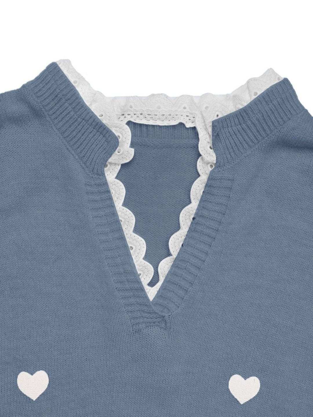 Women's Blue Printed Pullover Blend
