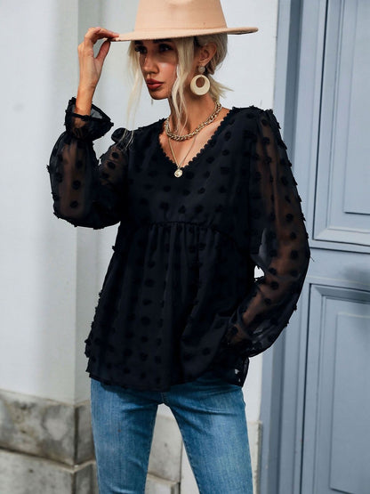 Women's Black Top Blend Printed Regular Fit