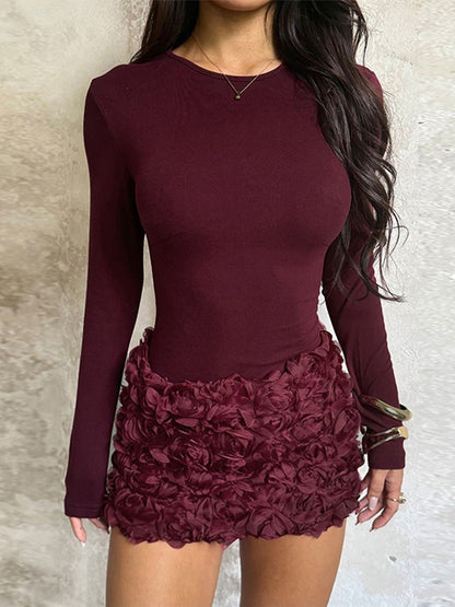 NOWI Ruffled Bodycon Mini Dress