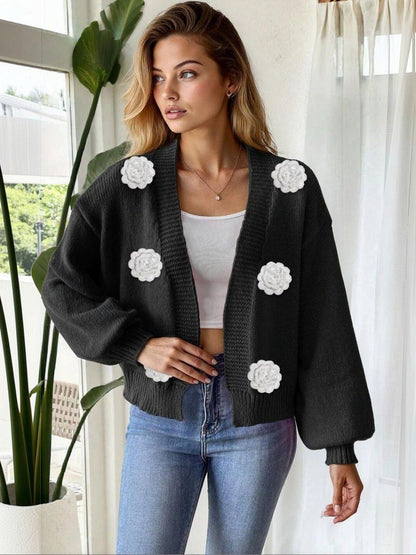 Women Cardigan with Applique Detail