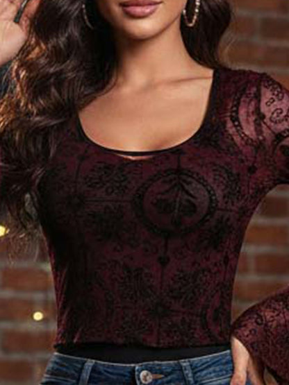 Bell Scoop Neck Sleeve Top