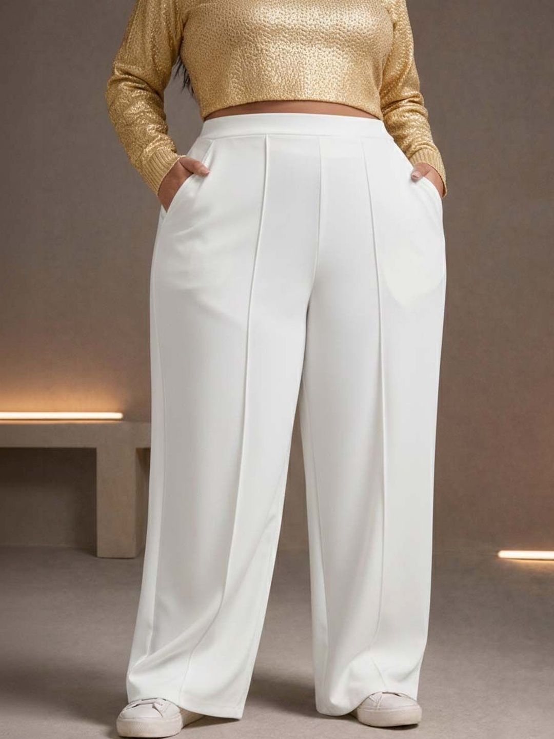 Women Wrinkle Free Trousers