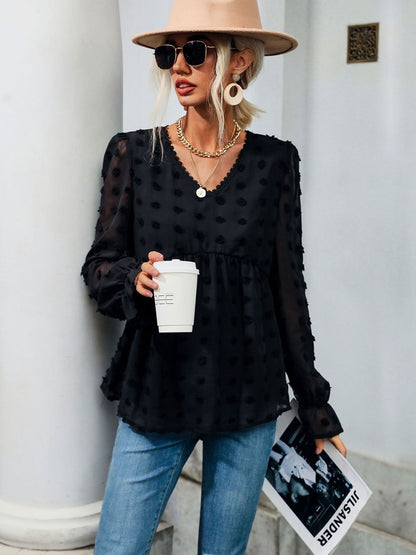 Women's Black Top Blend Printed Regular Fit