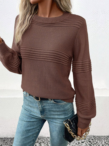 Pullover in Brown Style 163 - Nowi Korean Fashion