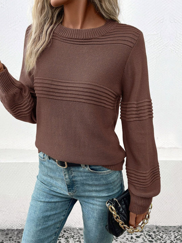 Pullover in Brown Style 163 - Nowi Korean Fashion