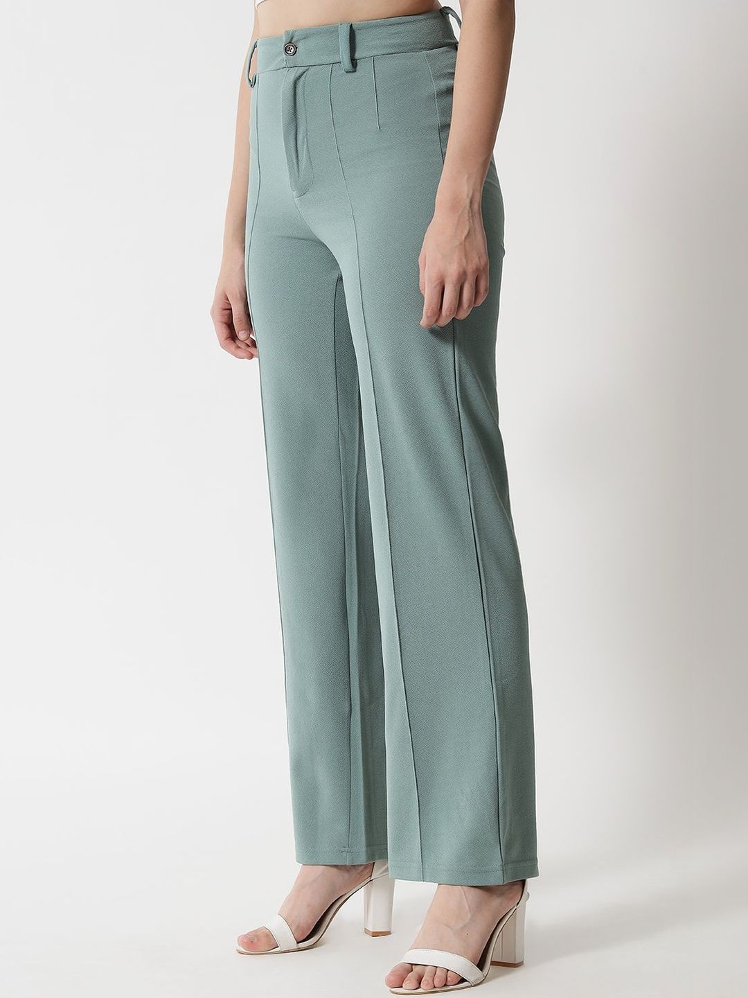 Women Pack Of 2 High-Rise Regular Fit Formal Trousers