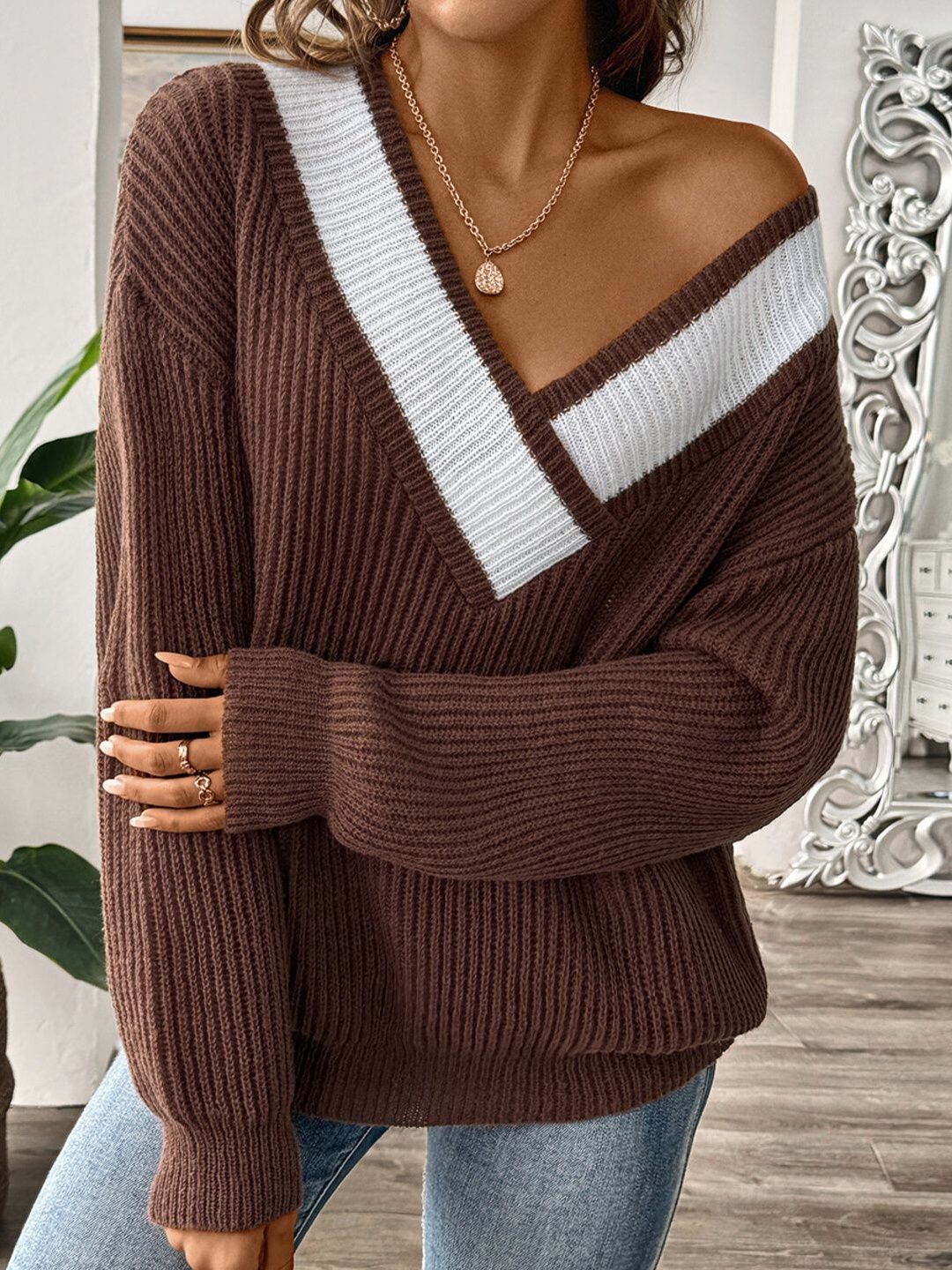 Women Colourblocked Pullover
