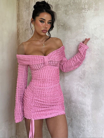 Off-Shoulder Bodycon Mini Dress