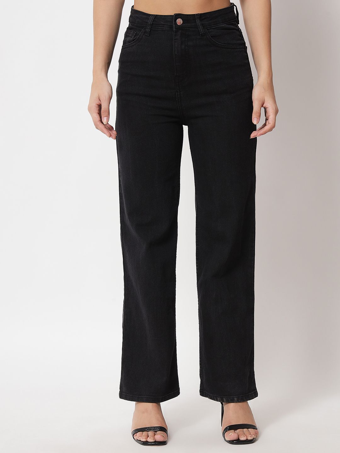 NOWI Women Regular Fit High-Rise No Fade Stretchable Jeans