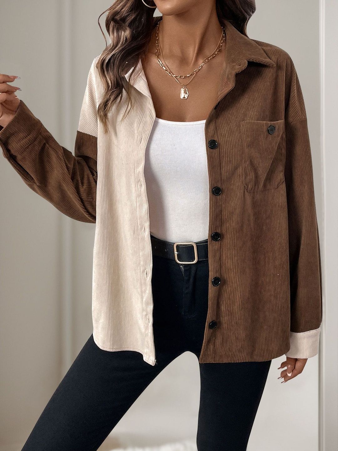 Women Colourblocked Casual Shirt