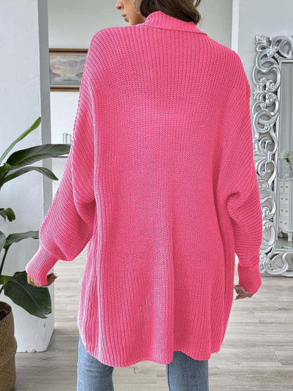 Women Ribbed Longline Cardigan