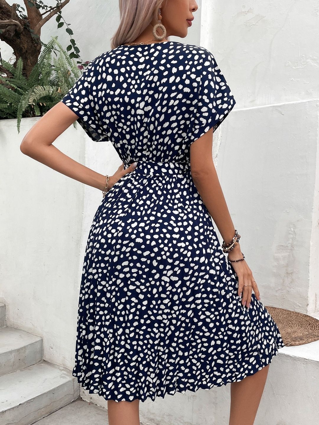 Print Fit & Flare Midi Dress