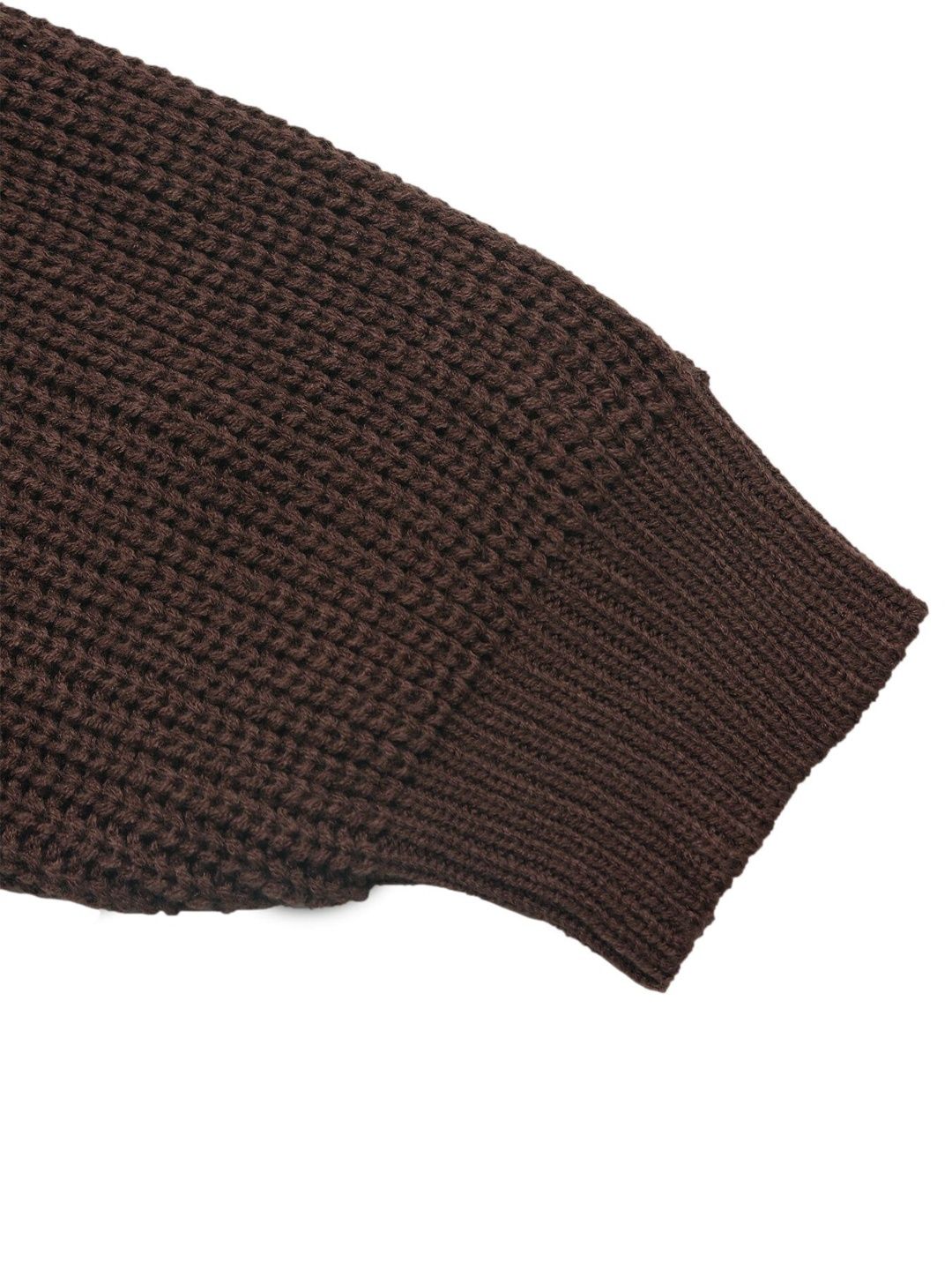 Women's Brown Pullover Blend Printed Regular Fit