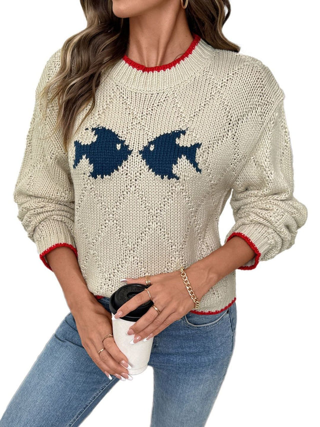 NOWI Printed Pullover - Nowi Korean Fashion