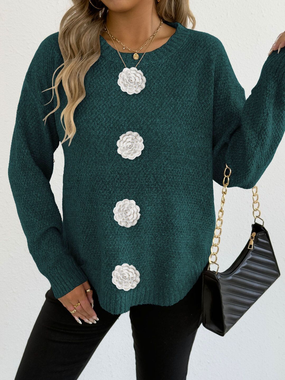 Women Pullover with Embellished Detail