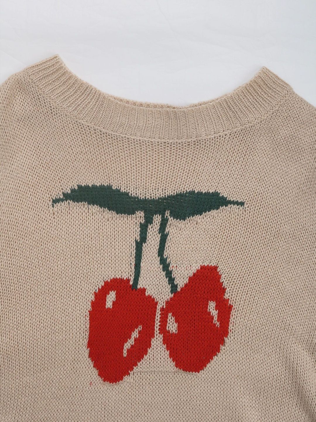 Women's Beige Printed Pullover