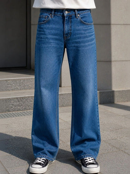 Men Bootcut Mid-Rise Light Fade Jeans