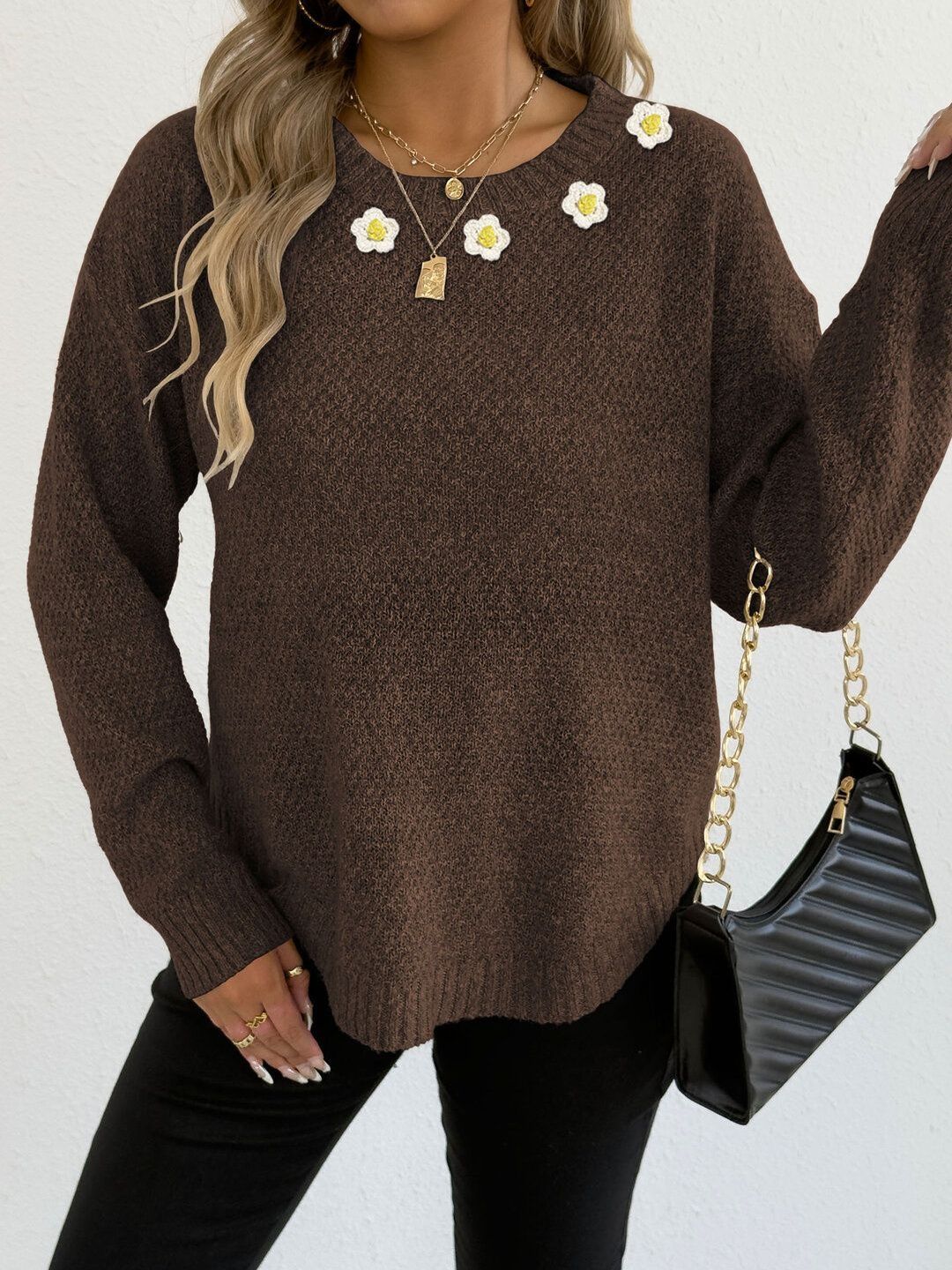 Women Pullover with Applique Detail