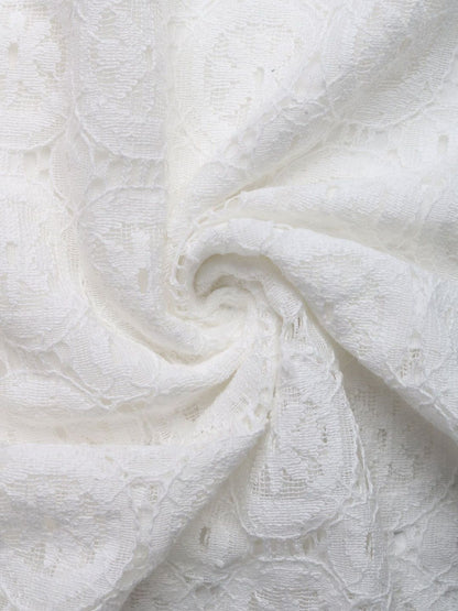 Women's Elegant White Lace Dress