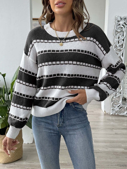 Women Striped Pullover