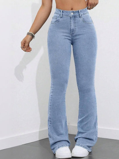 Women Bootcut High-Rise Light Fade Stretchable Jeans