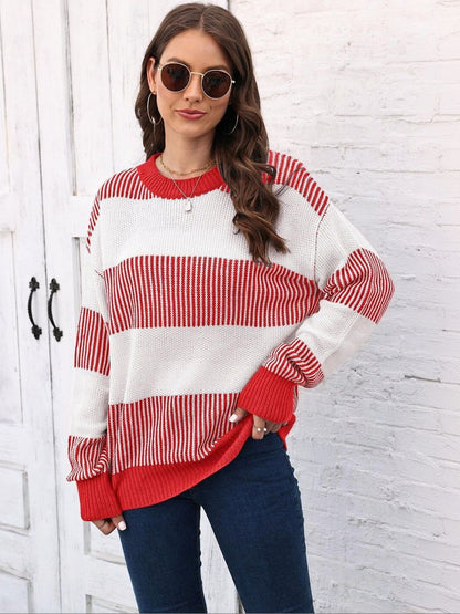 Women Striped Pullover