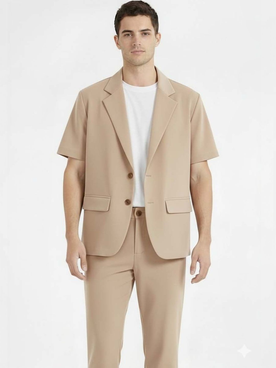 Solid Blazer with Trousers