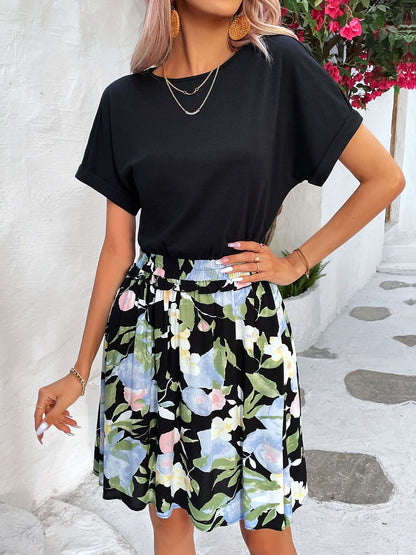 Floral Print Fit & Flare Dress