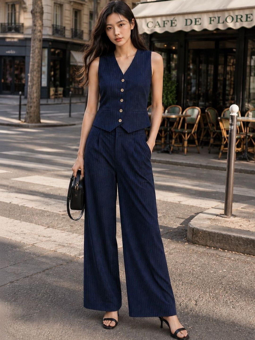 Striped Vest Top with Palazzos