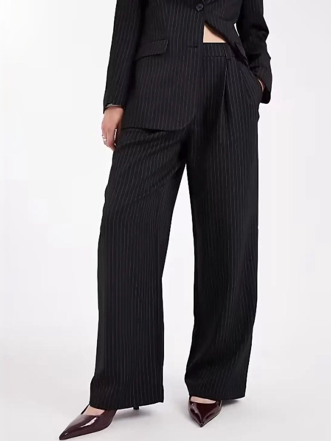 Striped Coat with Trousers