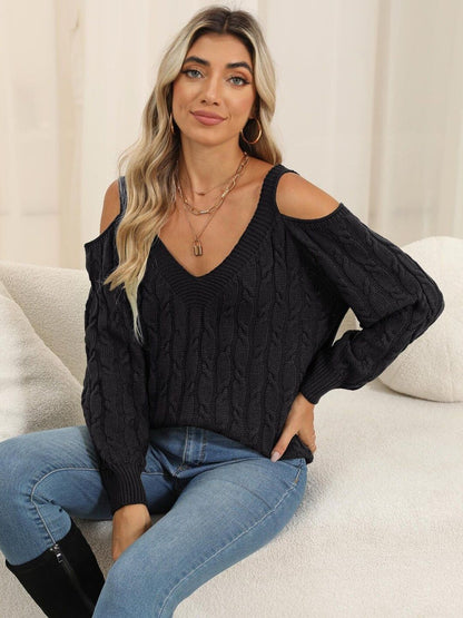 Women Cable Knit Pullover