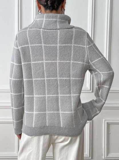 Women Checked Pullover