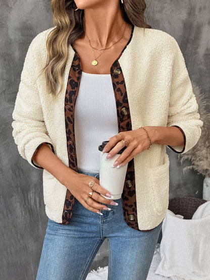 Colourblocked Lightweight Open Front Jacket - Nowi Korean Fashion