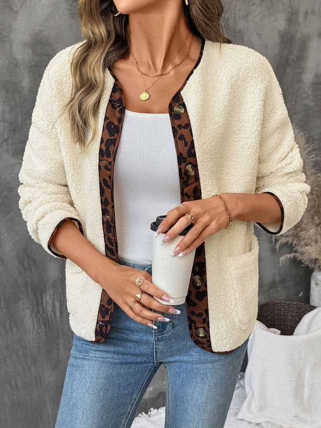 Colourblocked Lightweight Open Front Jacket - Nowi Korean Fashion