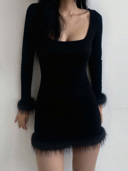 Fringed Bodycon Mini Dress