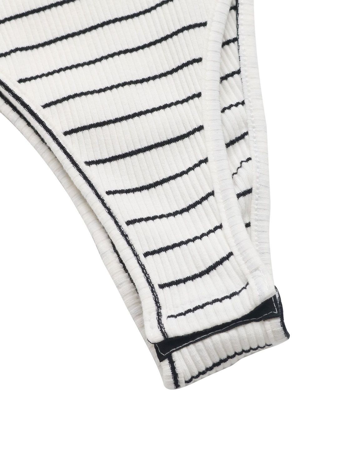 Striped Cotton Round Neck Bodysuit