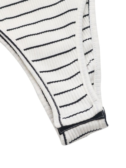 Striped Cotton Round Neck Bodysuit