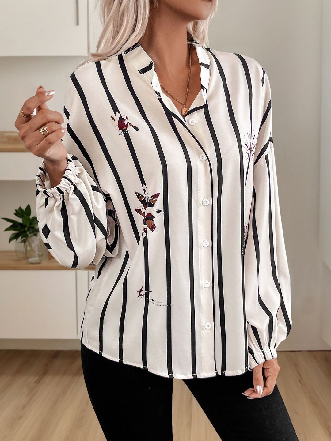Women Striped Casual Shirt