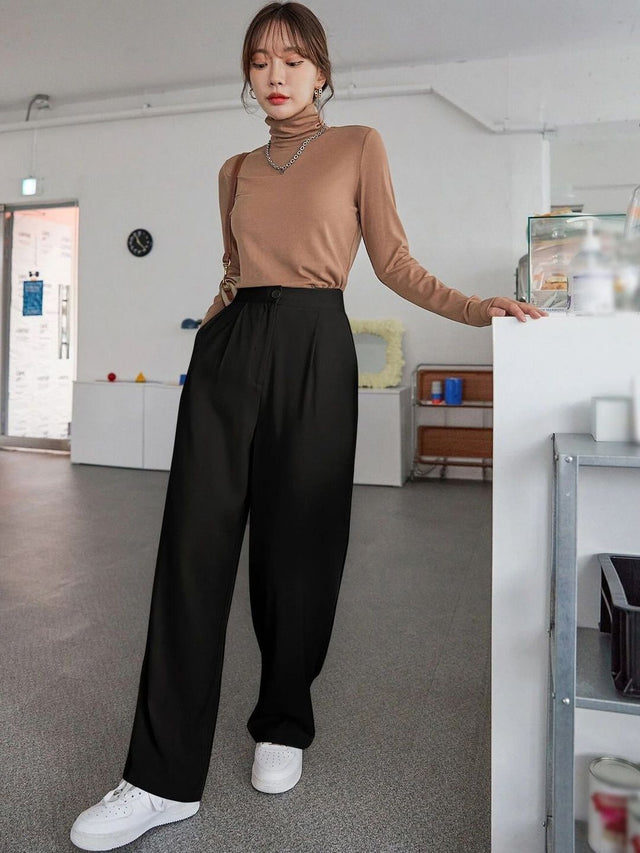 NOWI Women High-Rise Easy Wash Regular Fit Formal Trousers